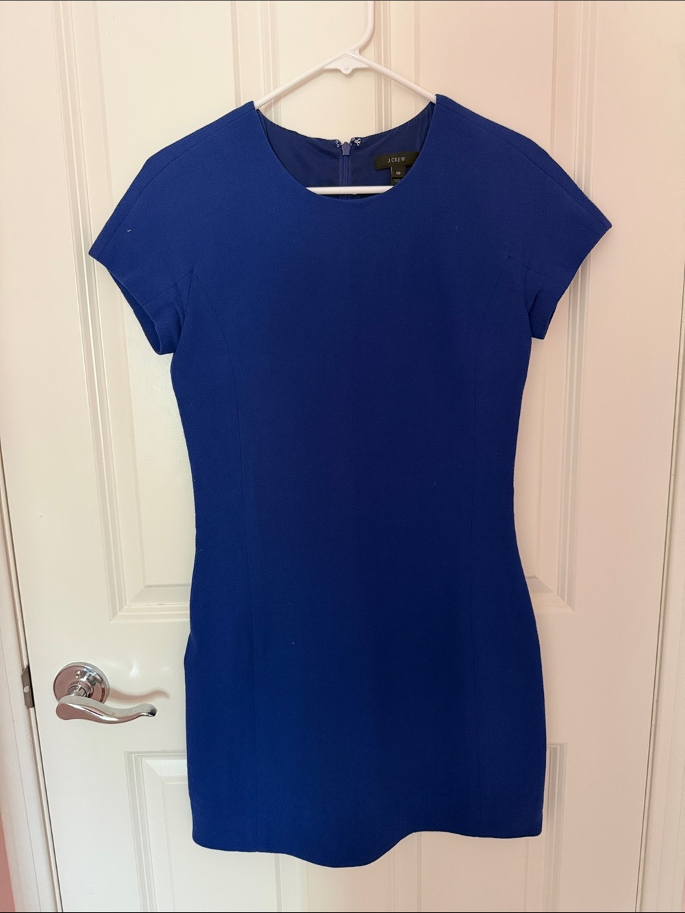 J. Crew Cobalt Cap-Sleeve Sheath Dress